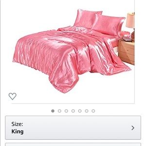 King duvet silk pink
